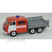 12064-УСР УАЗ-39094 фермер длиннобазный пожарный, таблетка (пластик крашенный) красный/белый